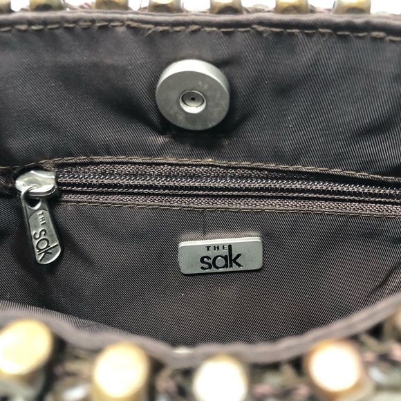 The Sak Wood Beaded Hobo Bag Boho Chic Earthy - Picture 8 of 8